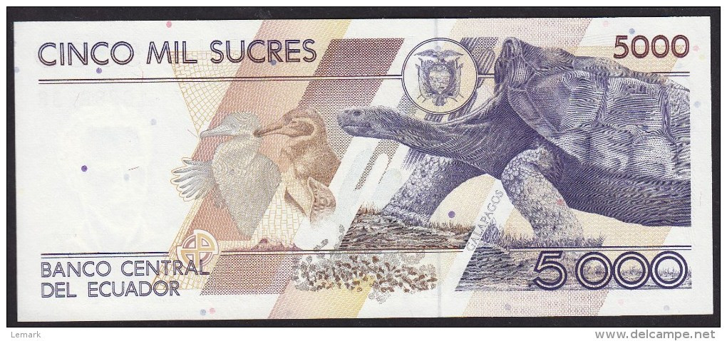 Ecuador 5000 Sucres 1999 P128c UNC - Ecuador