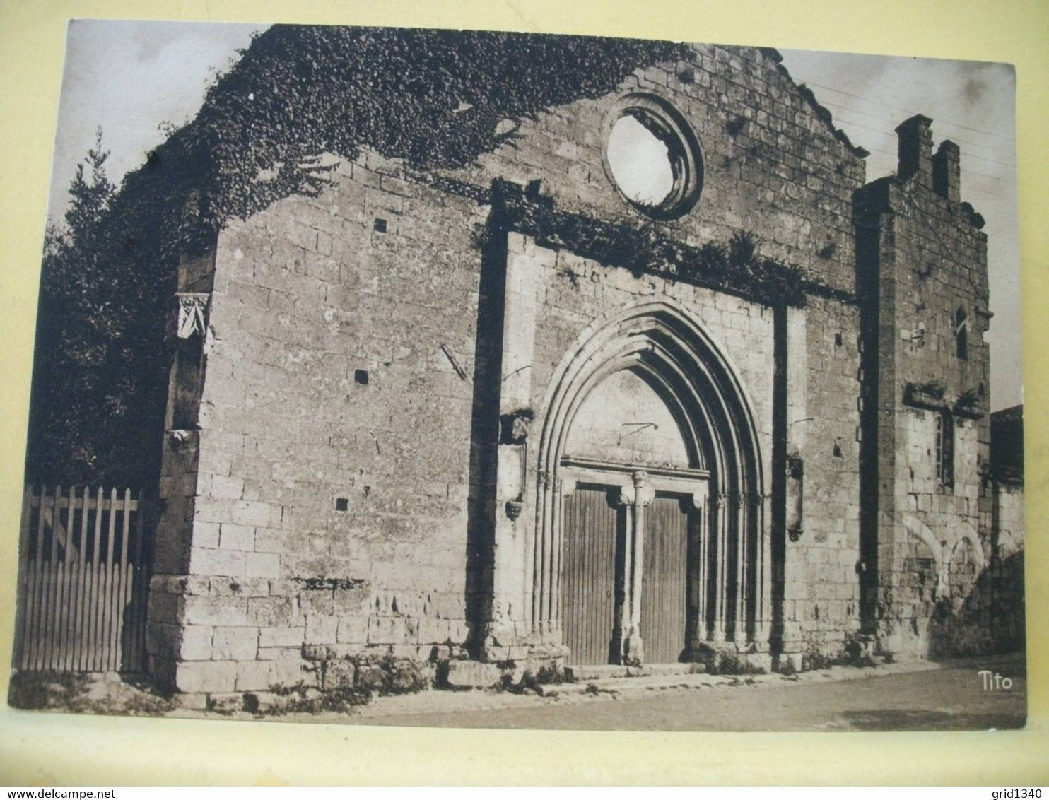 33 7291 CPSM GM - 33 SAINT EMILION - FACADE DE L'EGLISE DES CORDELIERS / GRANDS BORDEAUX MOUSSEUX. CLOS DES CORDELIERS. - Vignes