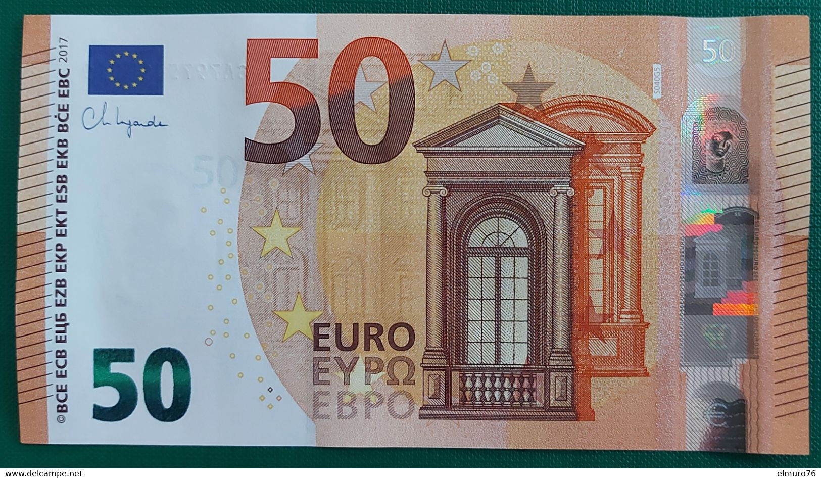 50 EURO S040G5 Italy Lagarde Serie SA Ch 97 Perfect UNC - 50 Euro