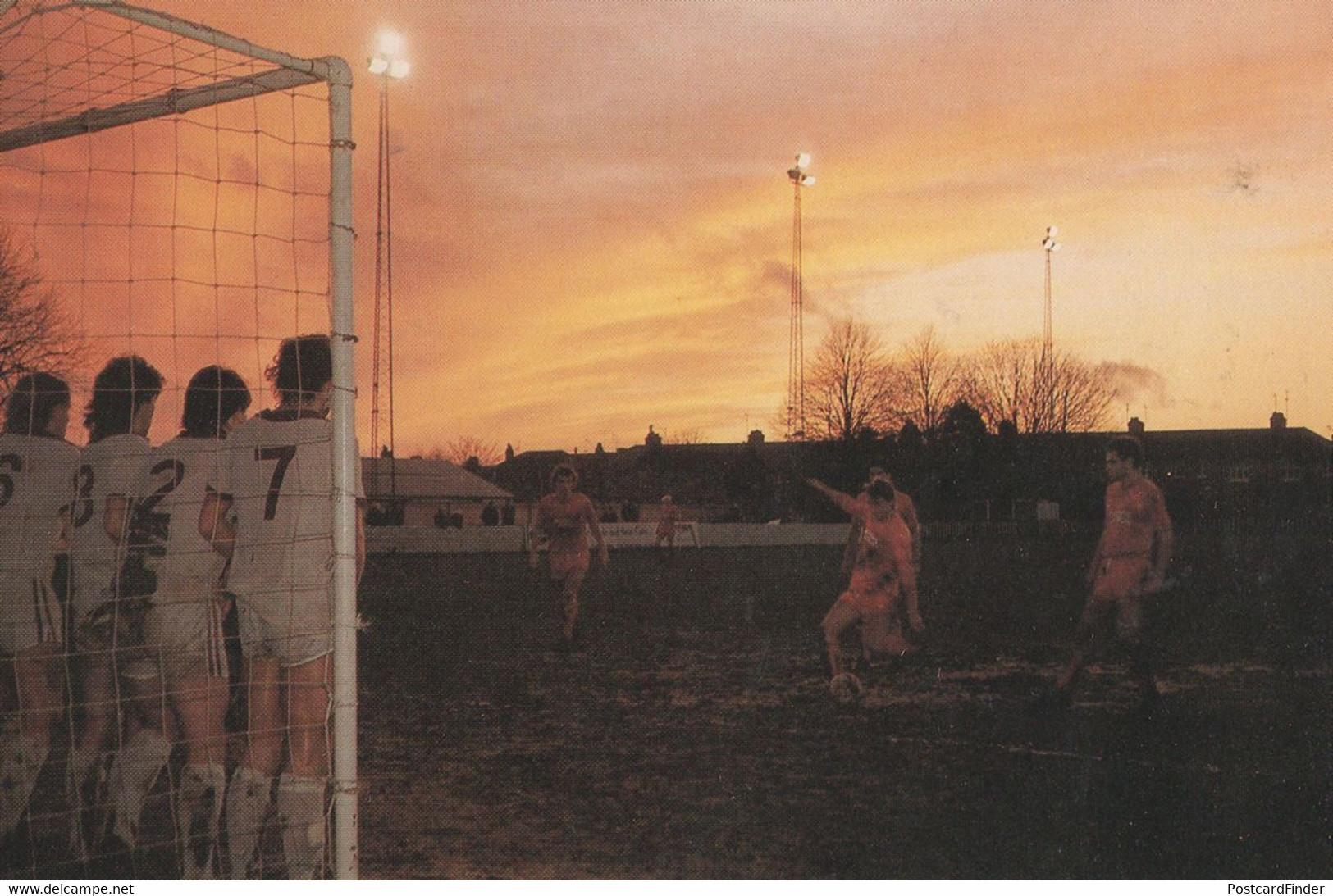 Worthing Sussex Football Club Vs Carshalton In Dec 1985 Postcard - Worthing