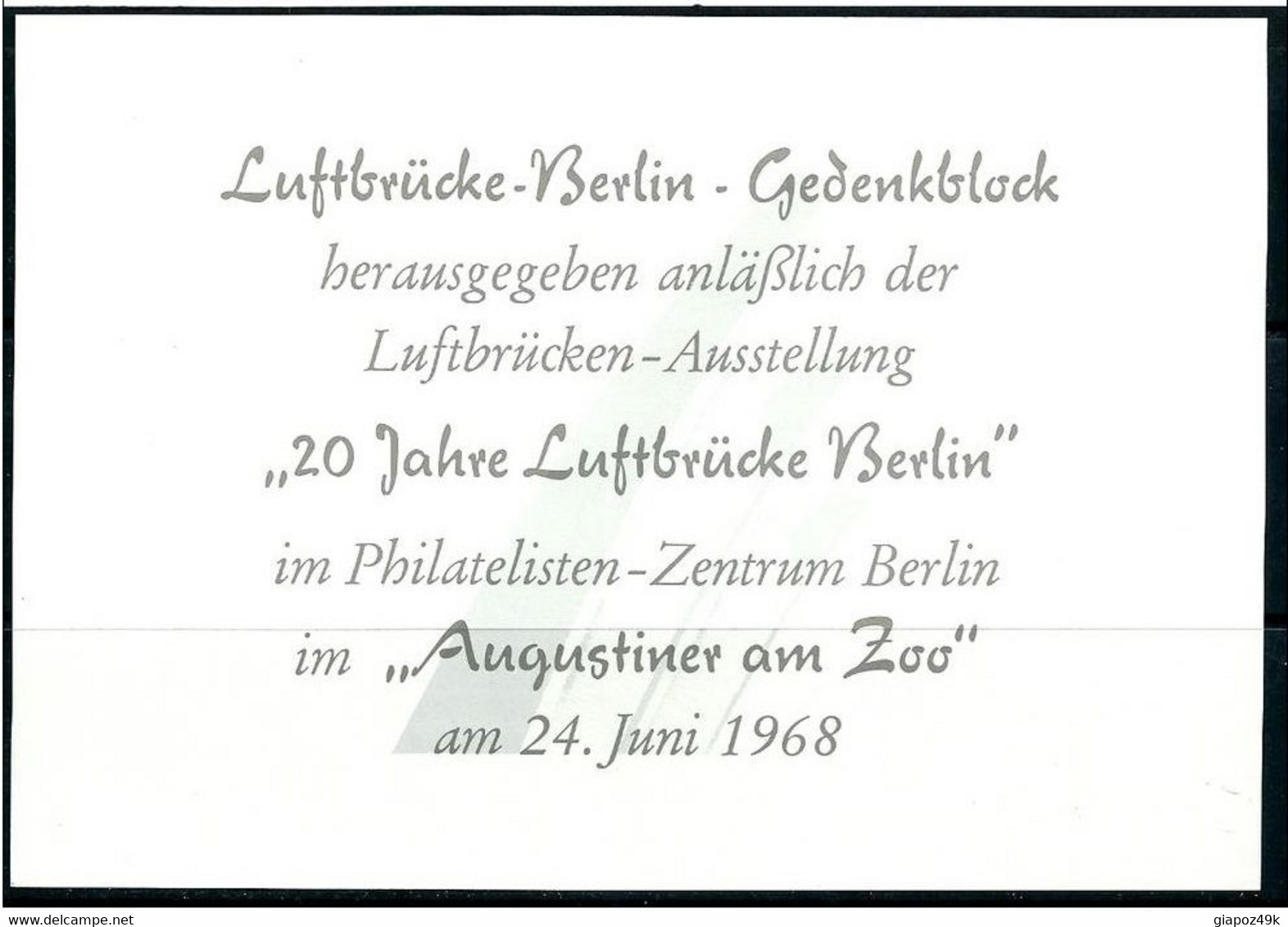 ● GERMANIA BERLIN 1958 ?  BURGHERMEISTER  Erinnofilia  Nuovo ** ️ Lotto N. 4724 ️ - Etiquettes 'Recommandé' & 'Valeur Déclarée'