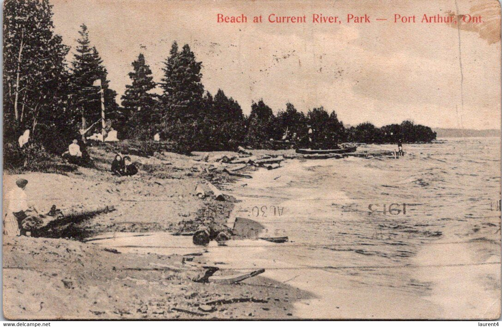 (2 L 19) Very Old - B/w - Canada Posted To Australia - Ontario - Port Arthur - Beach At Current River Park - Port Arthur