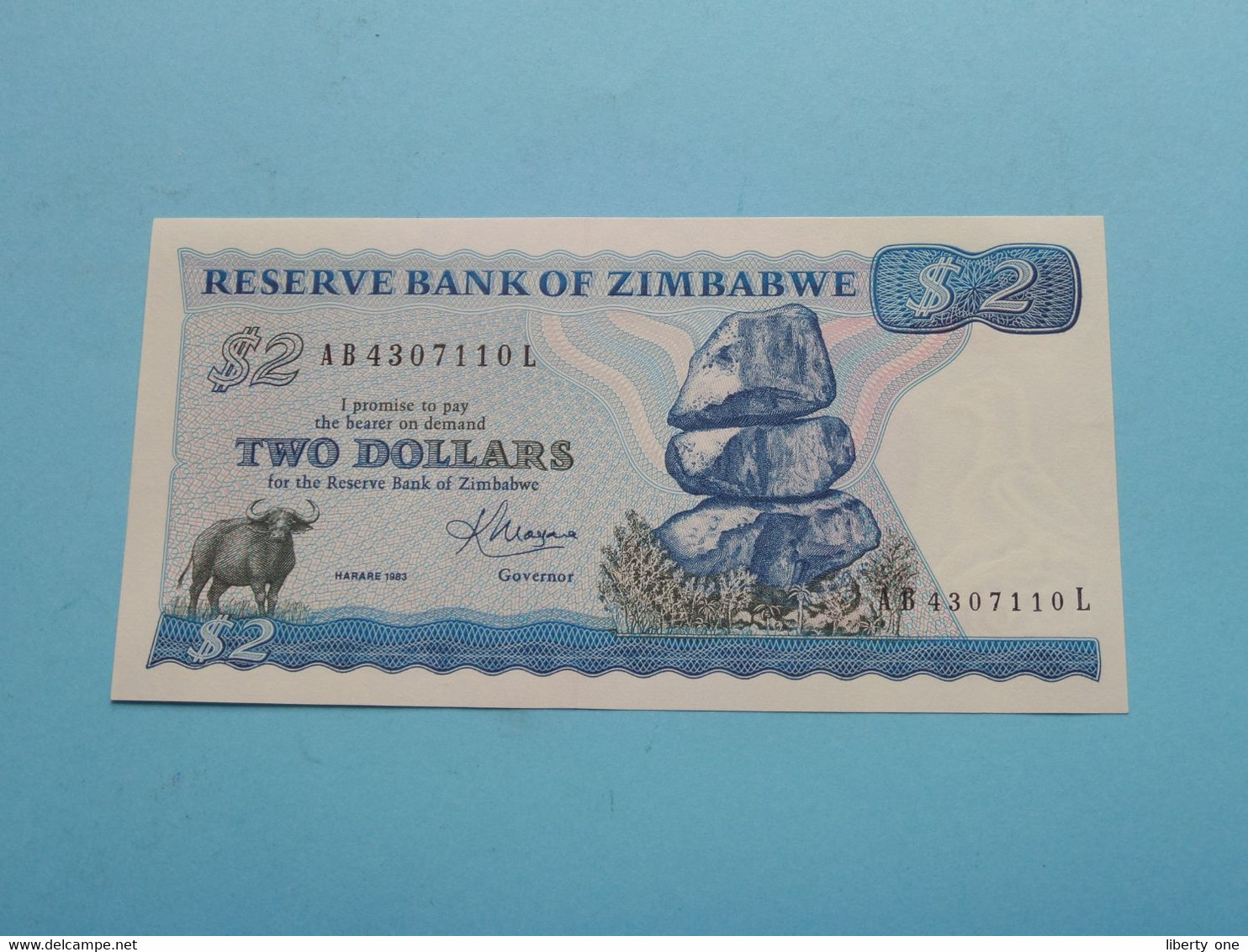 TWO Dollars ( AB430711OL ) Zimbabwe / 1983 ( For Grade, Please See Photo ) UNC ! - Zimbabwe