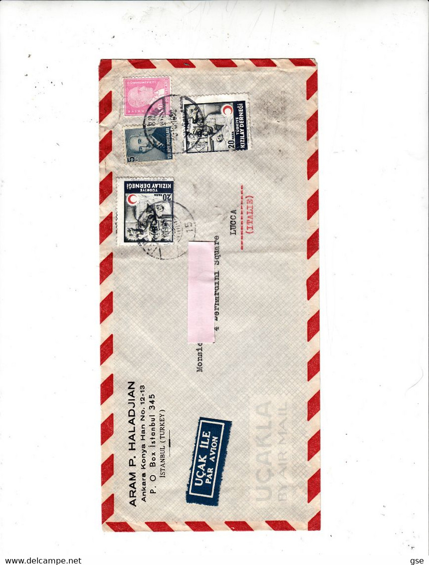 TURCHIA  1960 - Lettera Posta Aerea To Italy - Brieven En Documenten