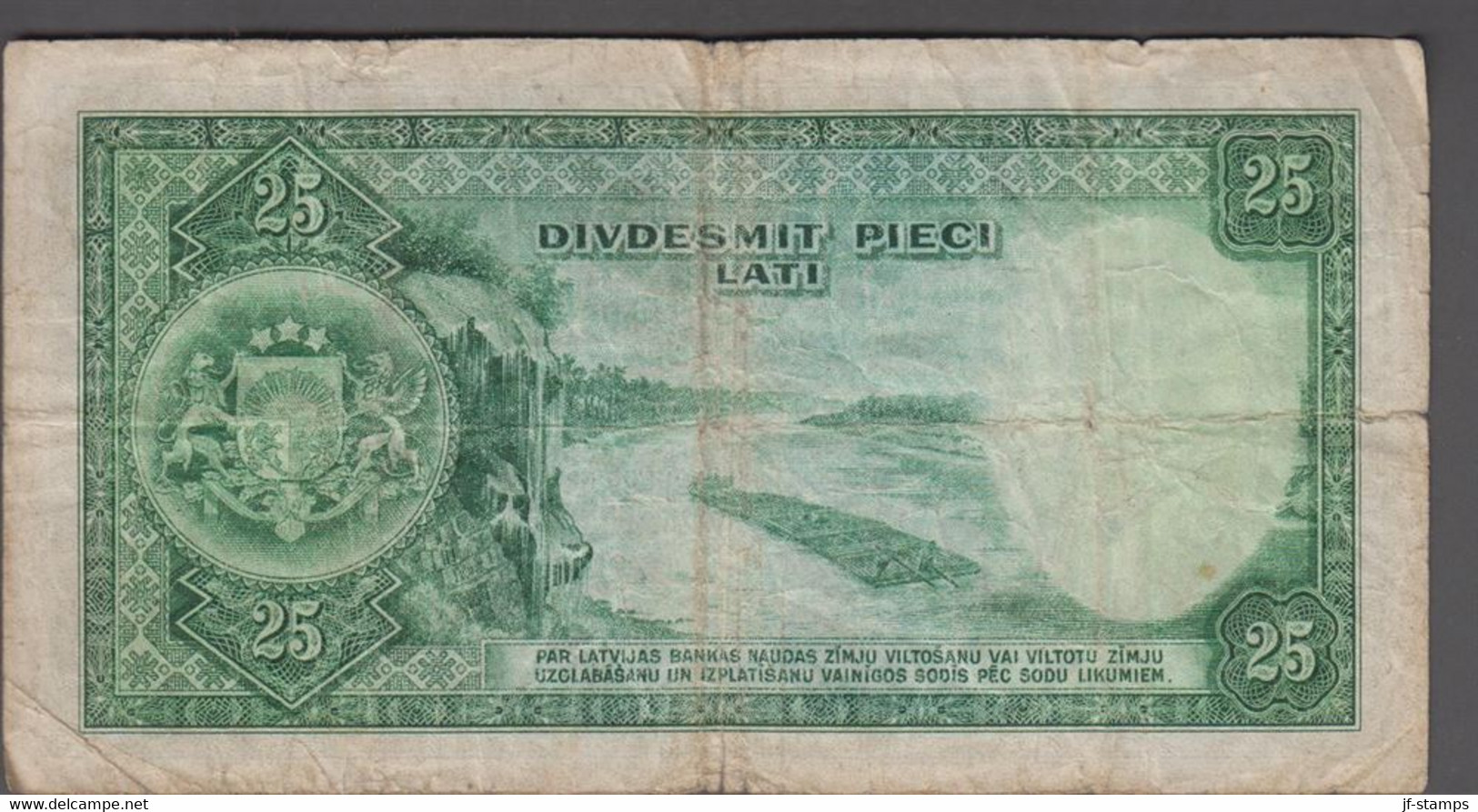 1938. LATVIJA LATVIJAS BANKAS. 25 LATU. Folds.  - JF524658 - Lettland