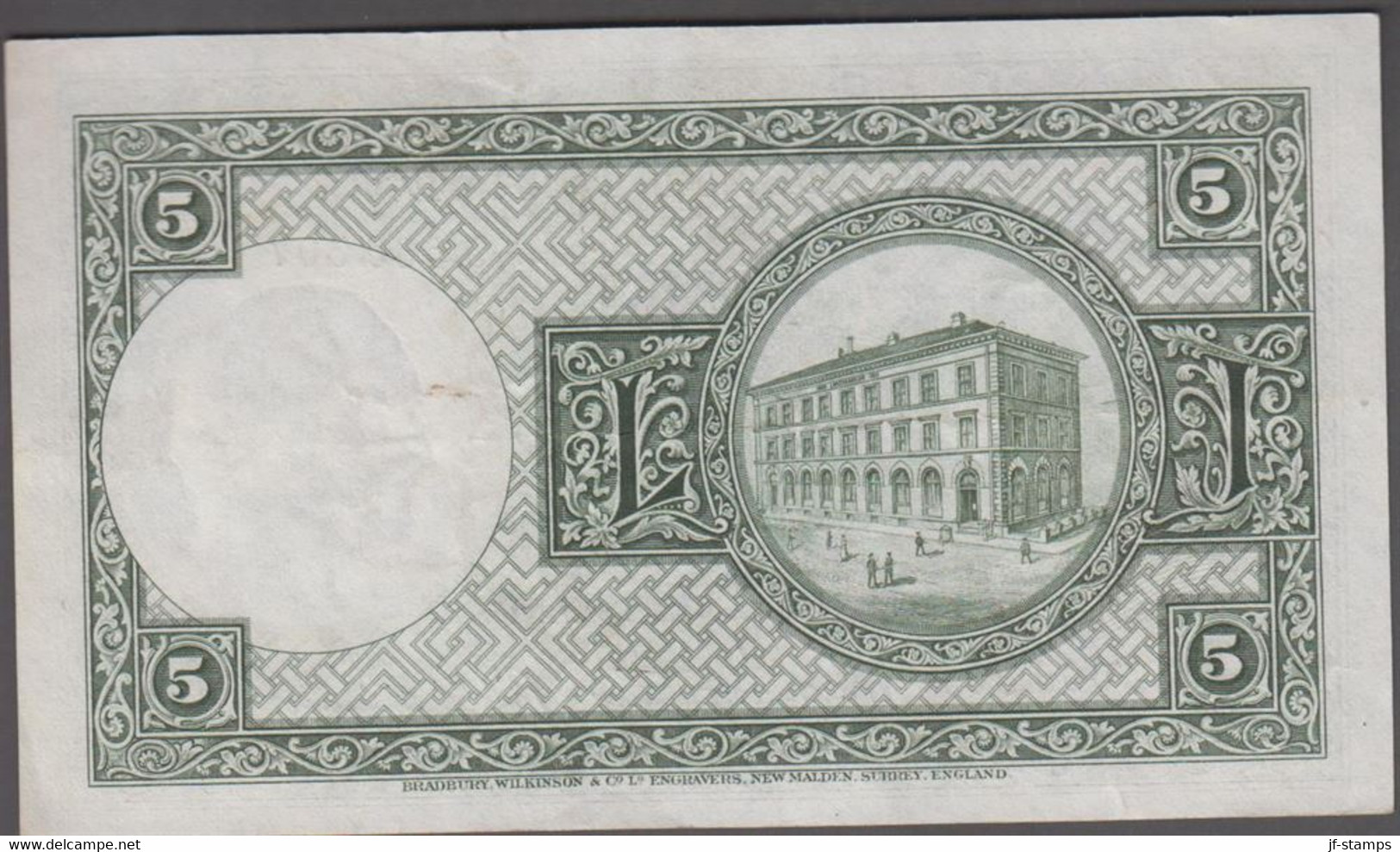 1928. ISLAND. LANDSBANKI ISLANDS. 5 FIMM KRONUR. Nice Banknote With Beautiful Engraving.  - JF524679 - Island