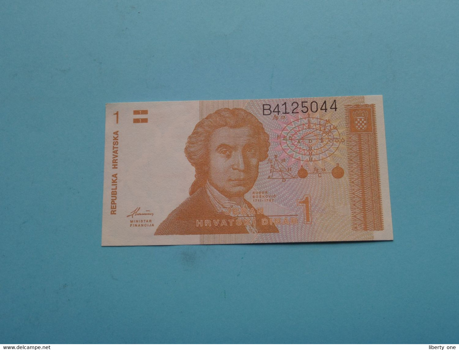 1 Dinar ( B4125044 ) Republika HVRATSKA 1991 ( For Grade, Please See Photo ) UNC ! - Croazia