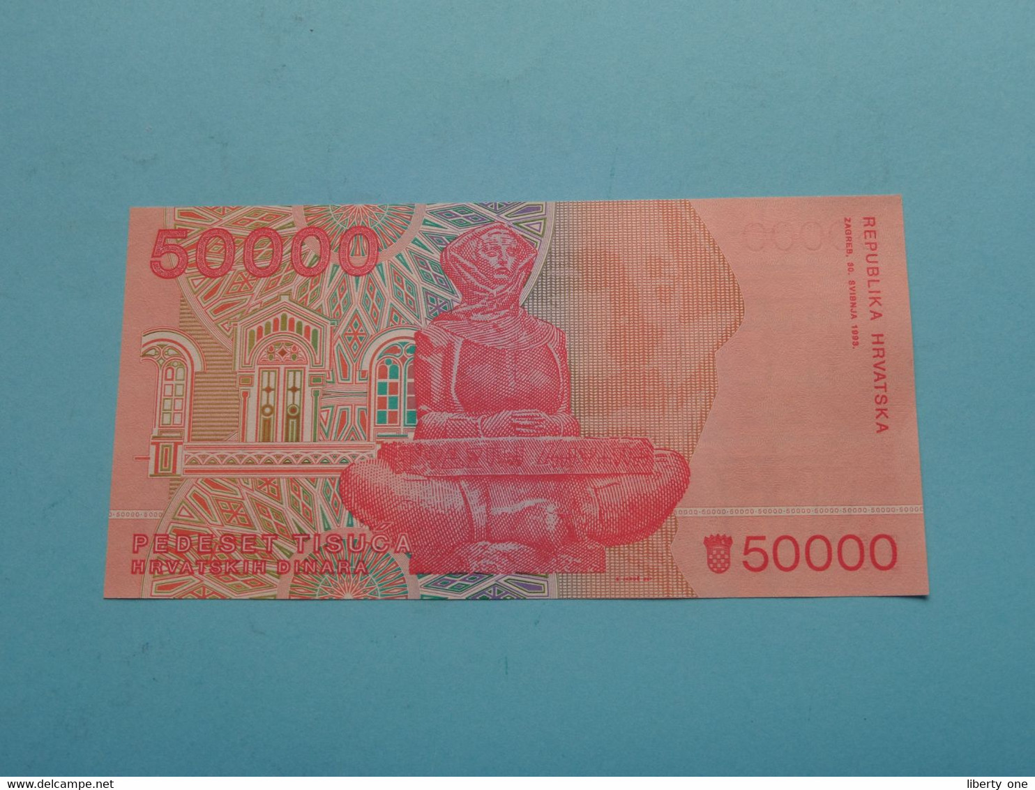 50000 Dinara ( C3948752 ) Republika HVRATSKA 1993 ( For Grade, Please See Photo ) UNC ! - Kroatien