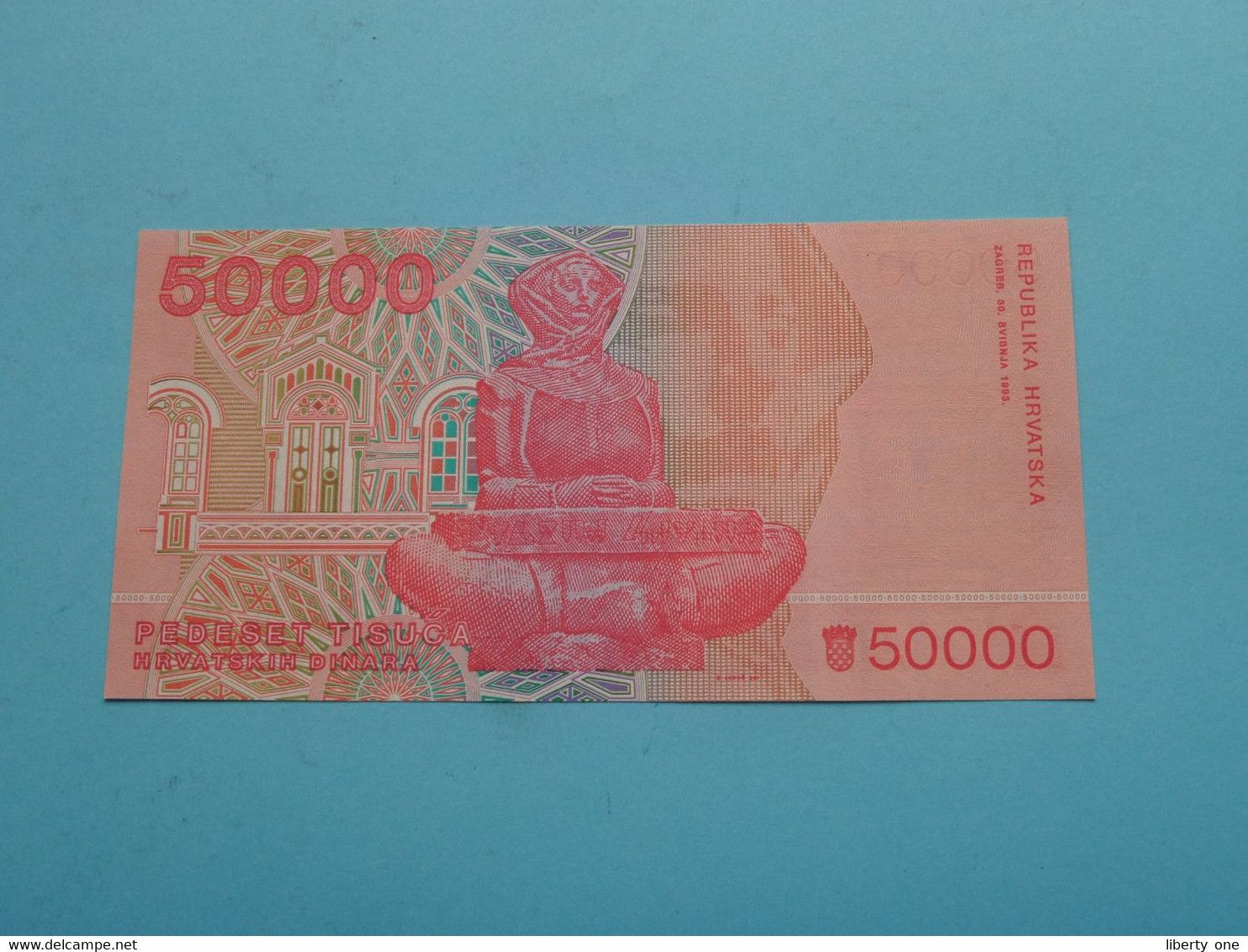 50000 Dinara ( C3948791 ) Republika HVRATSKA 1993 ( For Grade, Please See Photo ) UNC ! - Kroatien