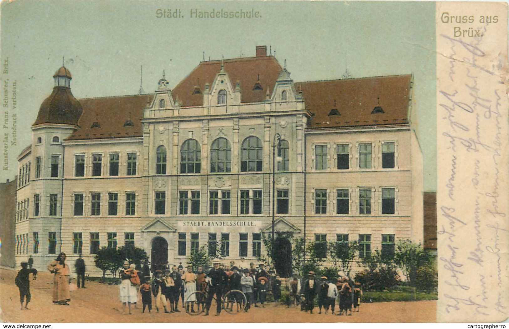 Gruss Aus Brüx Städt. Handelsschule - Boehmen Und Maehren