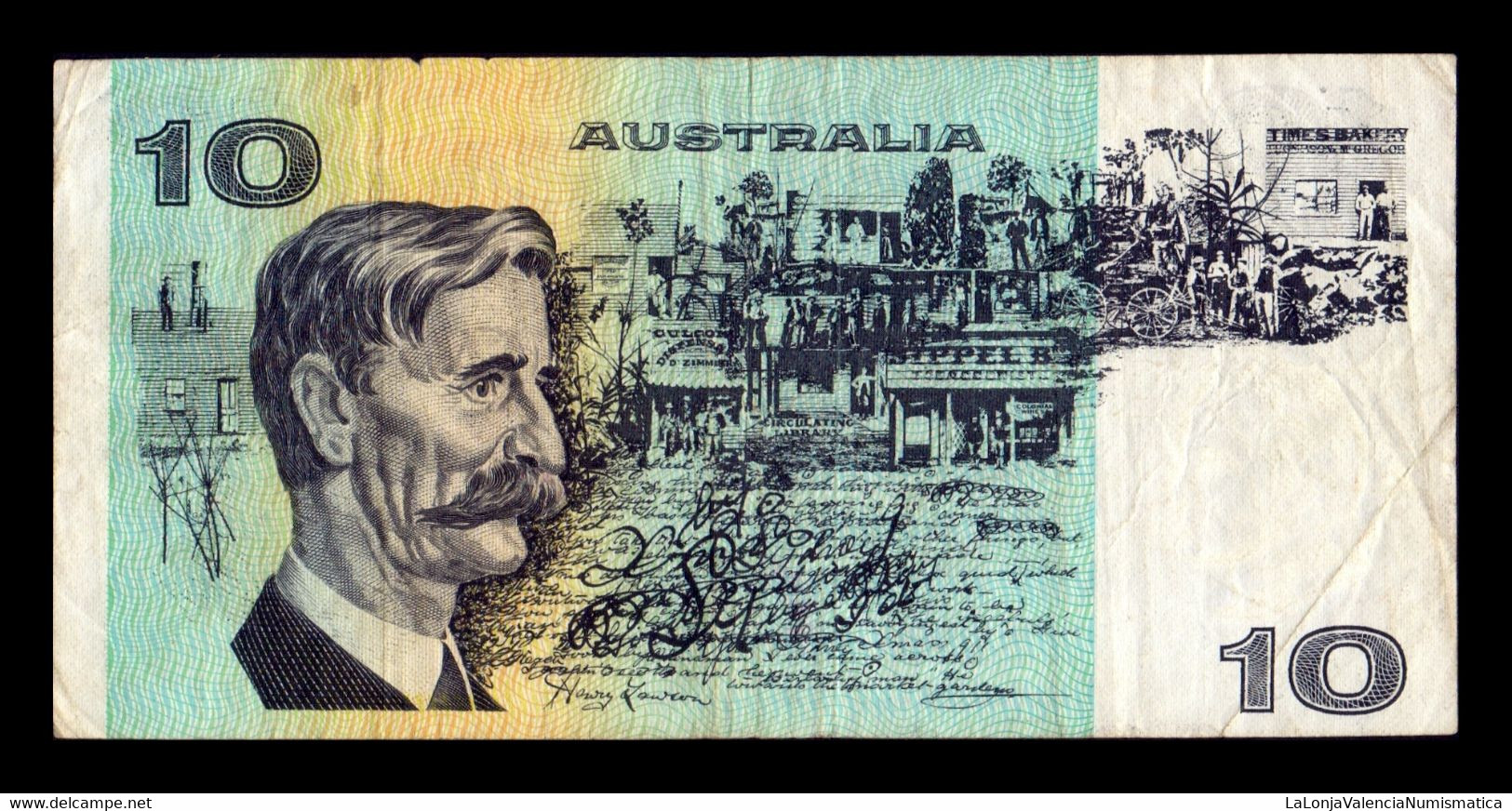 Australia 10 Dollars 1974-1991 Pick 45b T. 781 BC/MBC F/VF - 1974-94 Australia Reserve Bank (paper Notes)