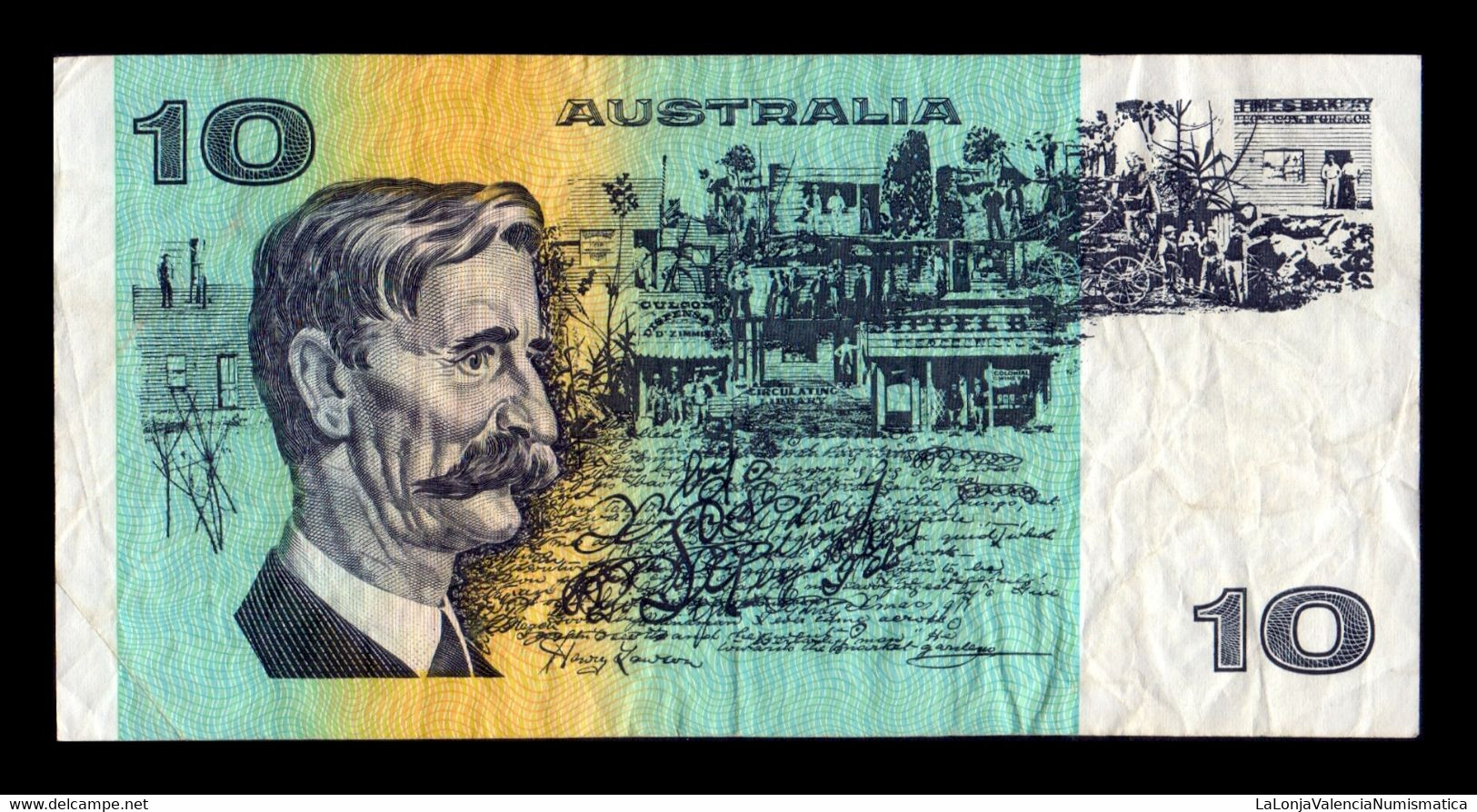 Australia 10 Dollars 1974-1991 Pick 45g BC/MBC F/VF - 1974-94 Australia Reserve Bank (Banknoten Aus Papier)