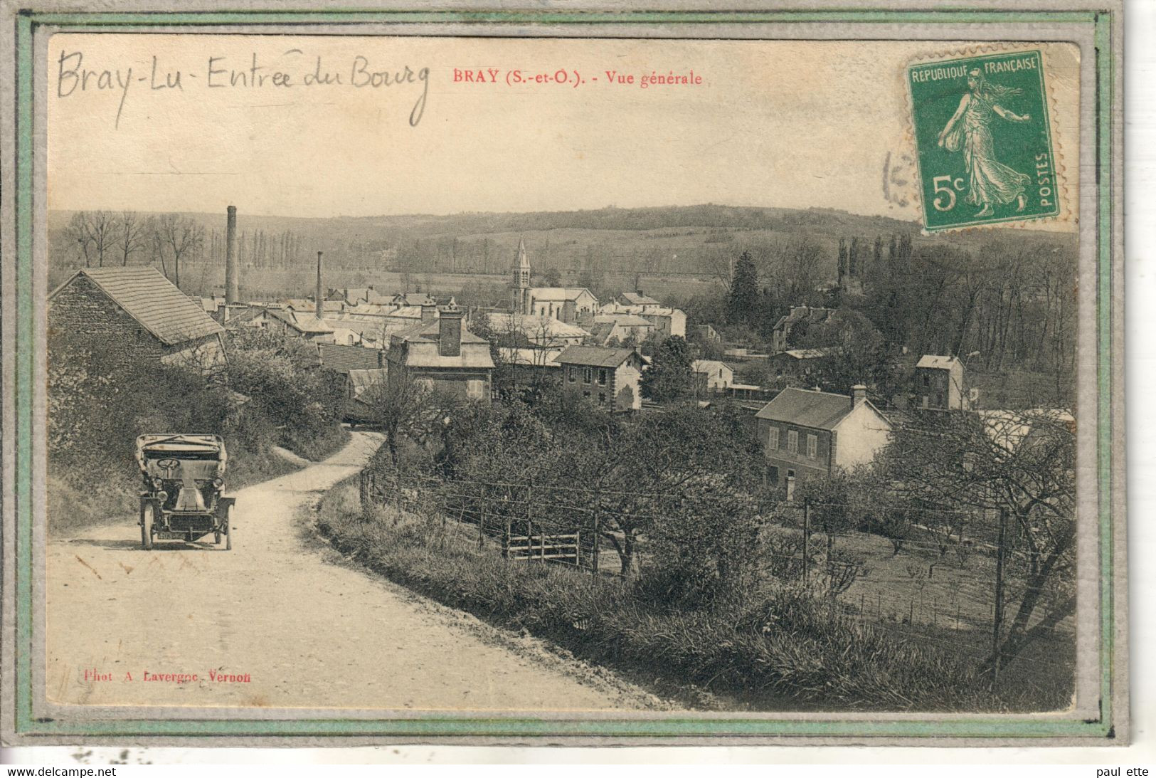 CPA - (95) BRAY-et-LÛ- Aspect De L'entrée Du Bourg En 1910 - Bray-et-Lû