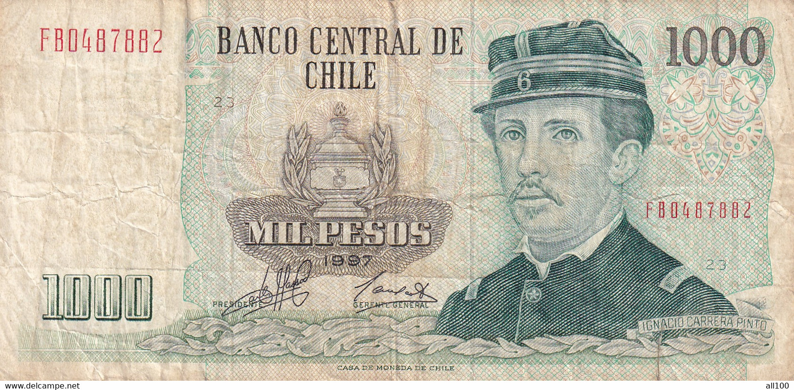 1000 PESOS MIL PESOS CHILE 1997 BANCO CENTRAL DE CHILE FB0487882 - Chile