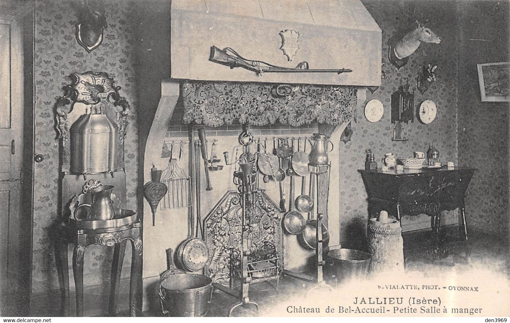 JALLIEU (Isère) - Château De Bel-Accueil - Petite Salle à Manger - Cheminée, Fusil De Chasse, Tête De Chevreuil - Jallieu