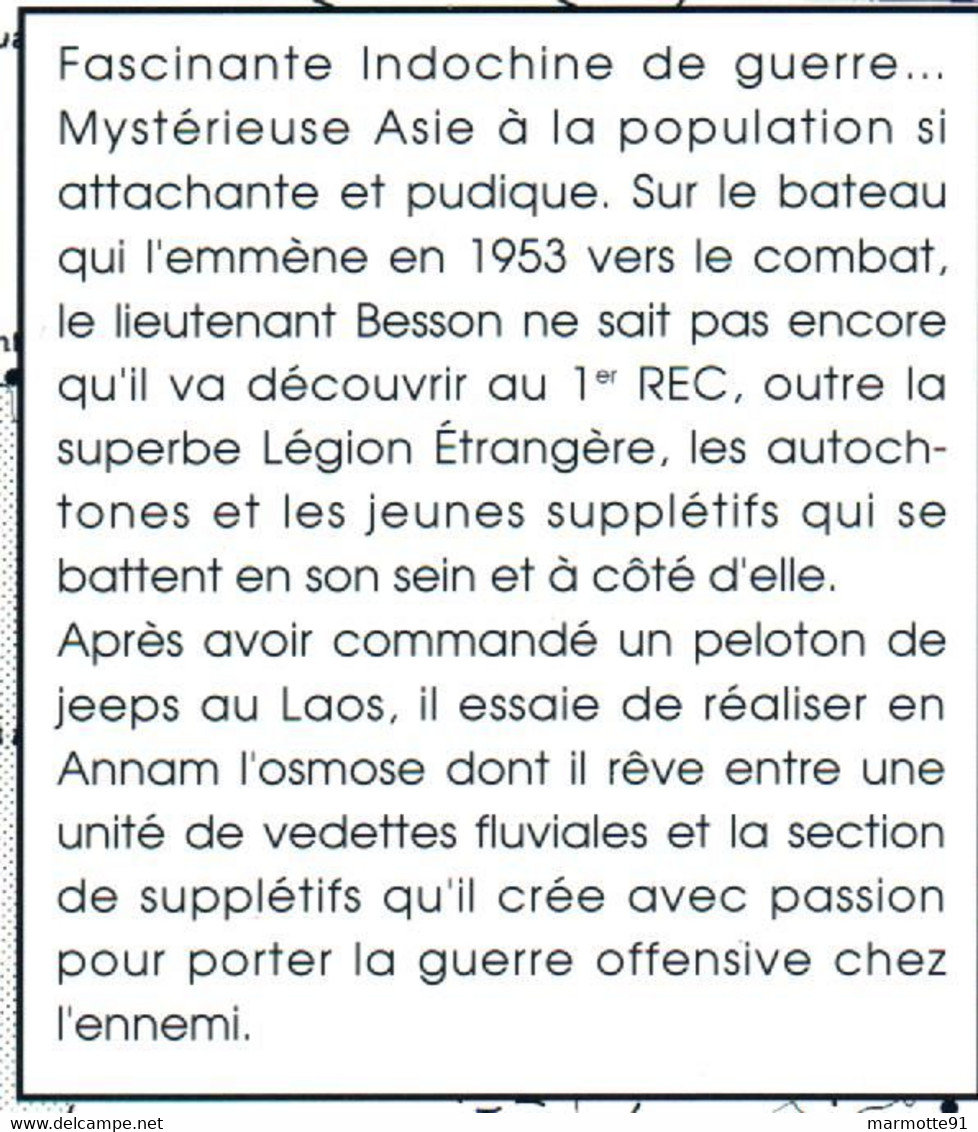 RIZIERE ET RIVIERE  PAR UN LIEUTENANT DE LA LEGION ETRANGERE EN INDOCHINE 1953 1954 1er REC CAVALERIE - Français