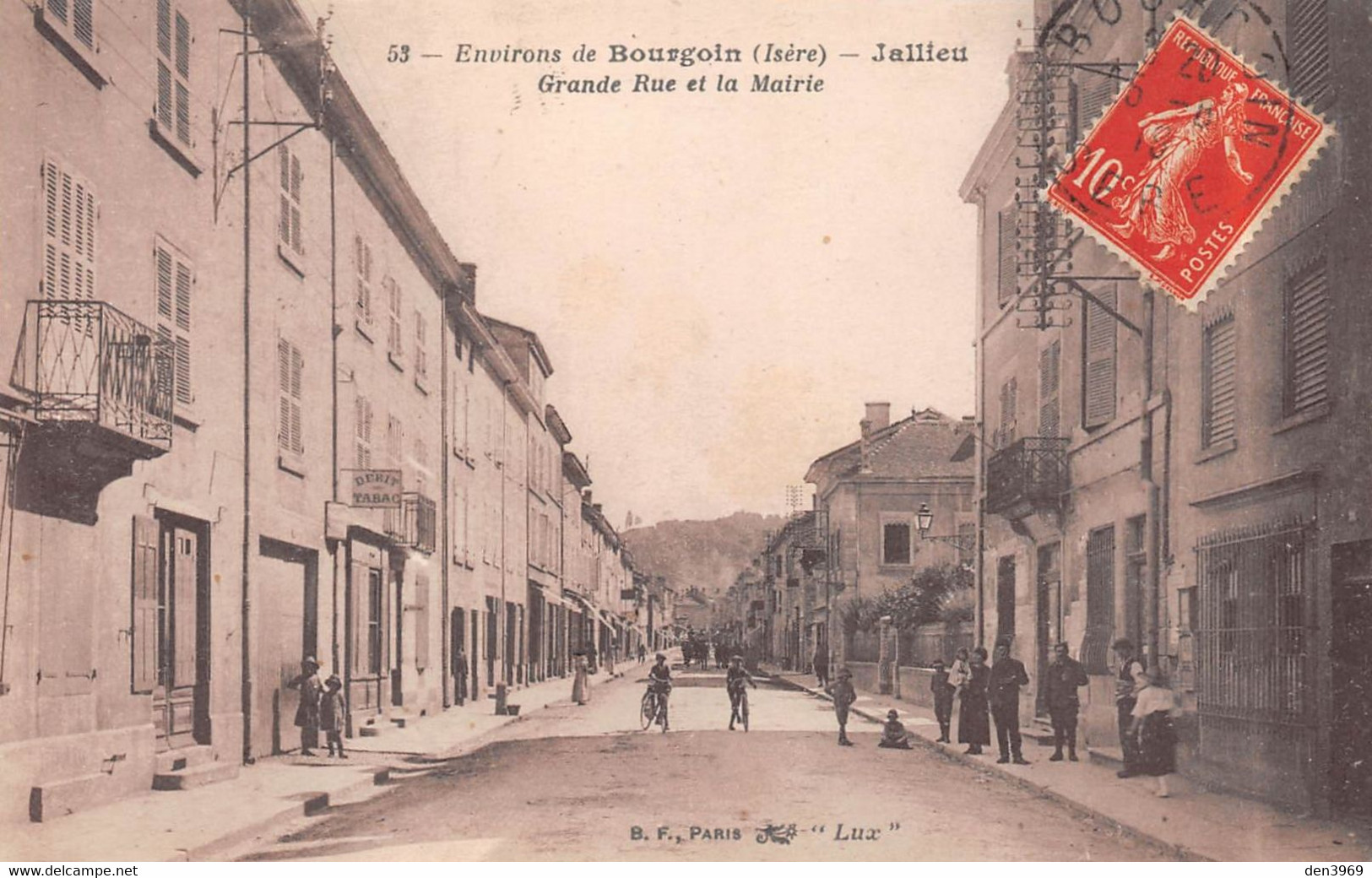 JALLIEU (Isère) - Grande Rue Et La Mairie - Environs De Bourgoin - Jallieu