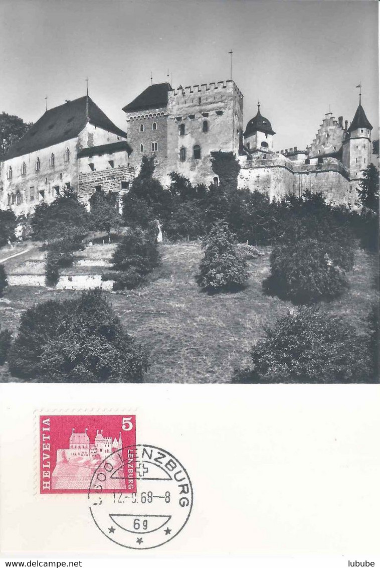 Schloss Lenzburg - Maxikarte           1968 - Lenzburg