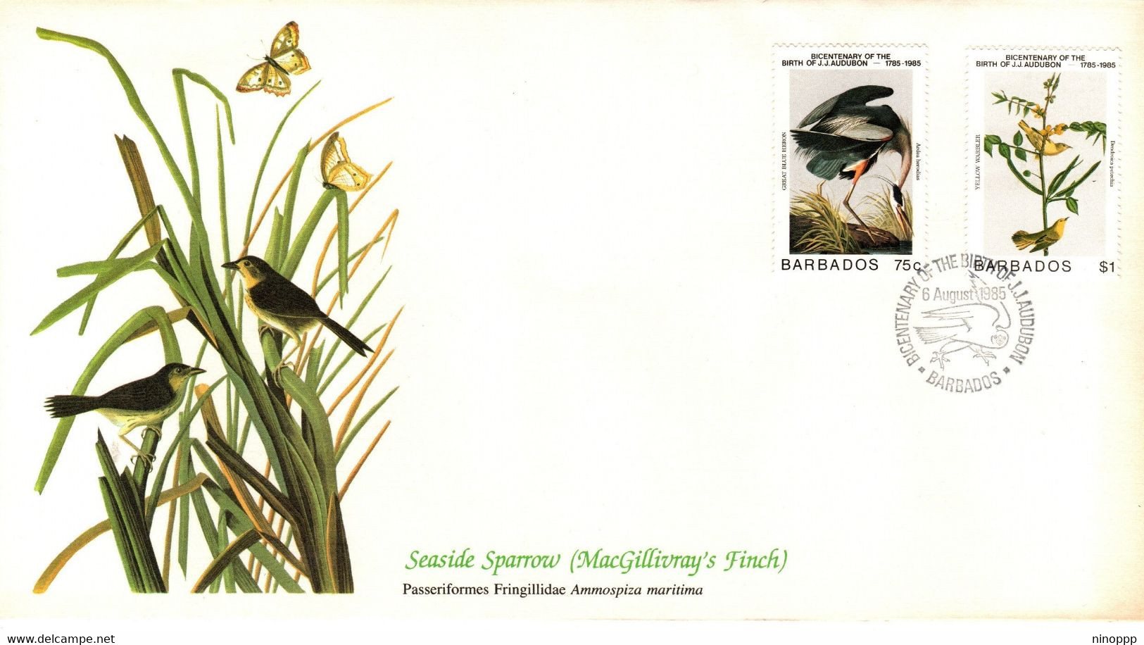 Barbados  1985 Birds First Day Of Issue - Moineaux