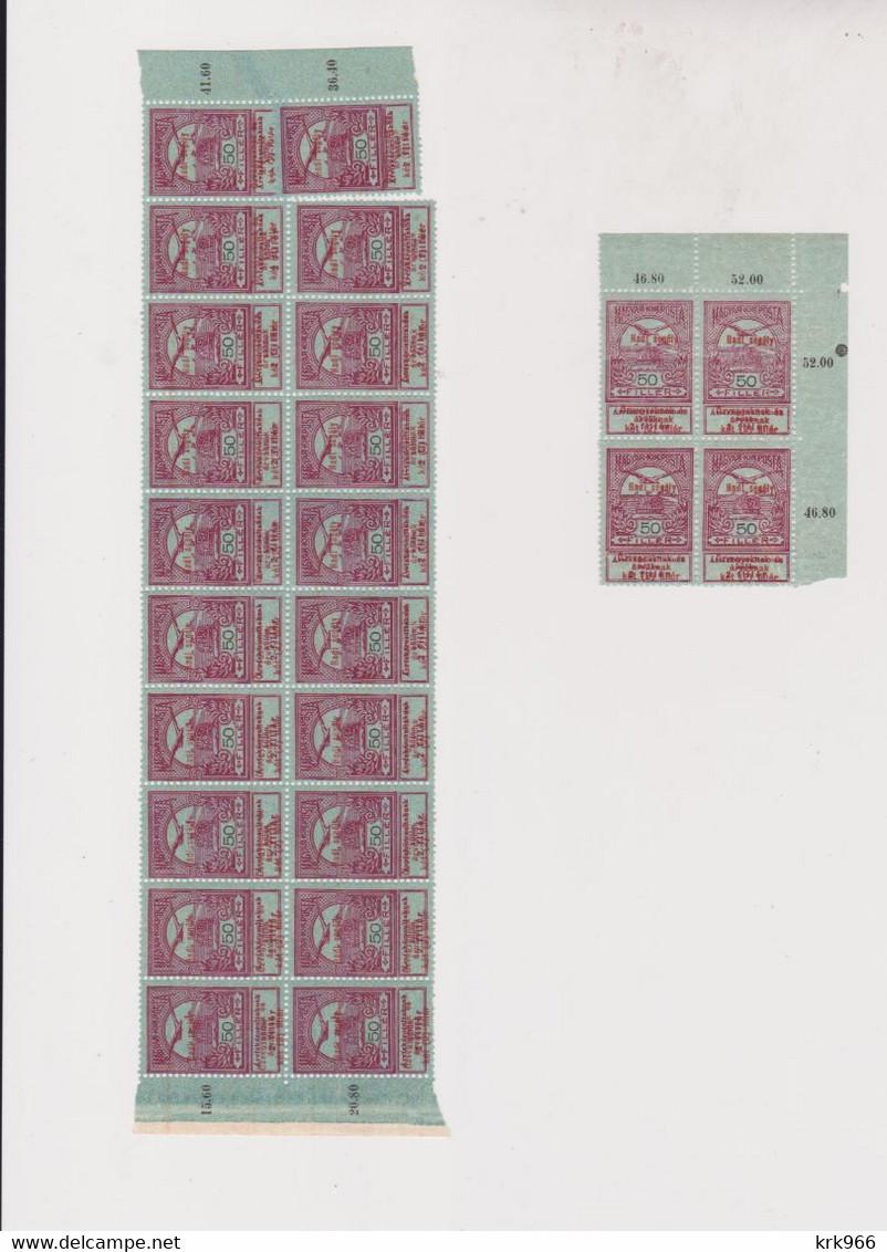 HUNGARY 1914 50 F Nice Accumulation 80 Stamps  MNH - Neufs