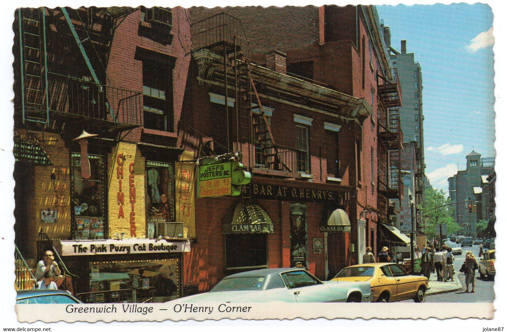CPSM    NEW YORK CITY         -   GREENWICH VILLAGE  -      O HENRY CORNER - Greenwich Village