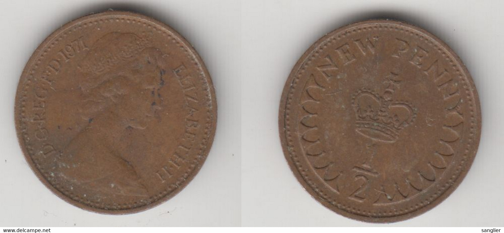 1/2 NEW PENNY 1971 - 1/2 Penny & 1/2 New Penny