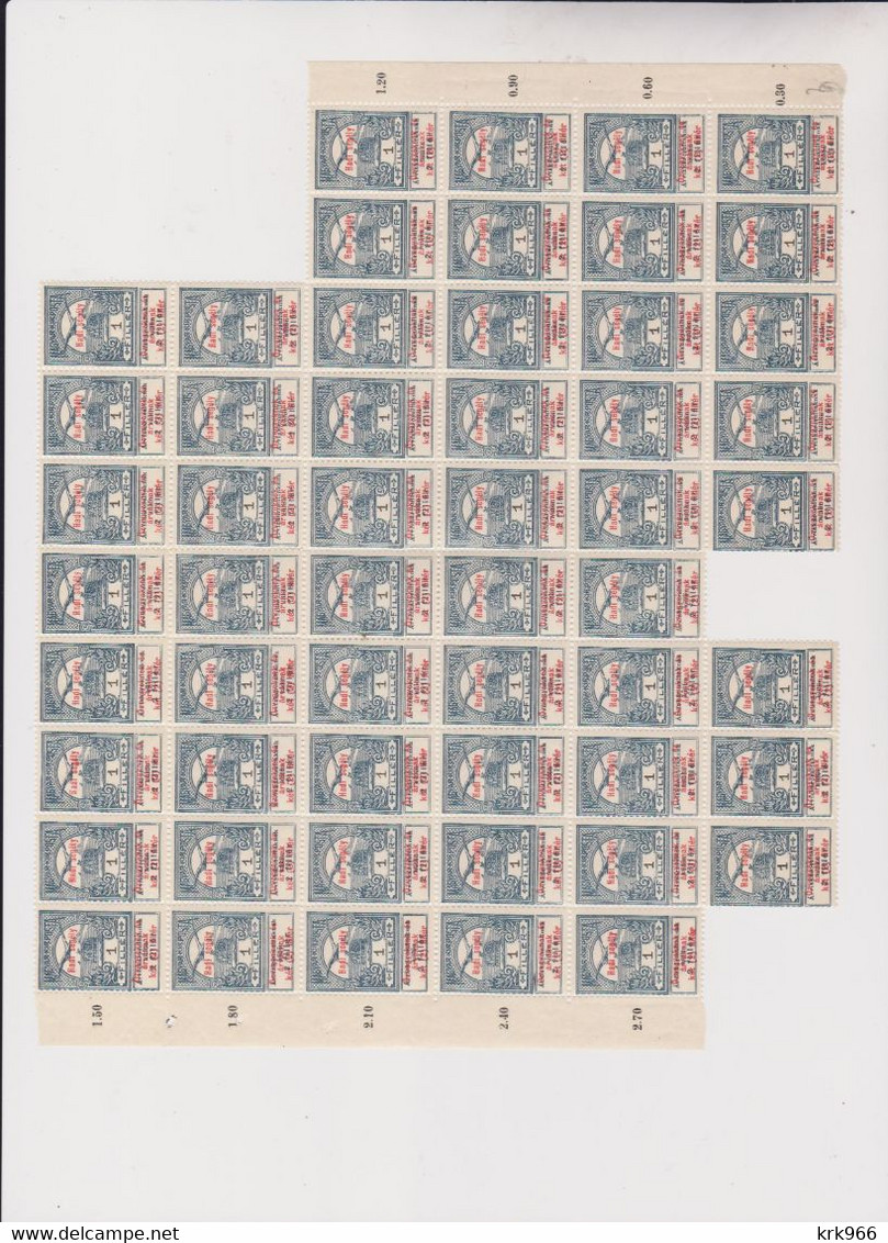 HUNGARY 1914 1 ,2,3,5,6,10,12,16 & 20 fil  nice accumulation   MNH