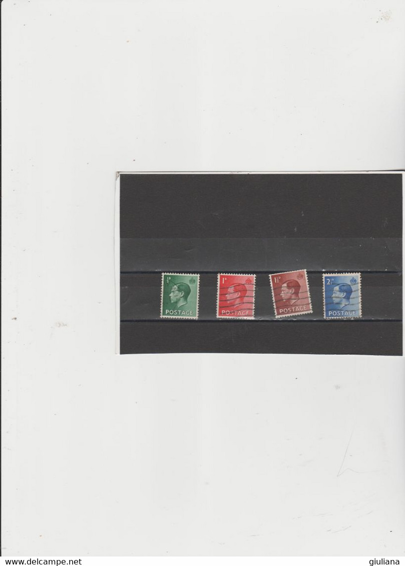 G.B. 1936 - (Unificato) 205/08  Used  "Effige Re Edoardo VIII" - Serie Completa. - Used Stamps