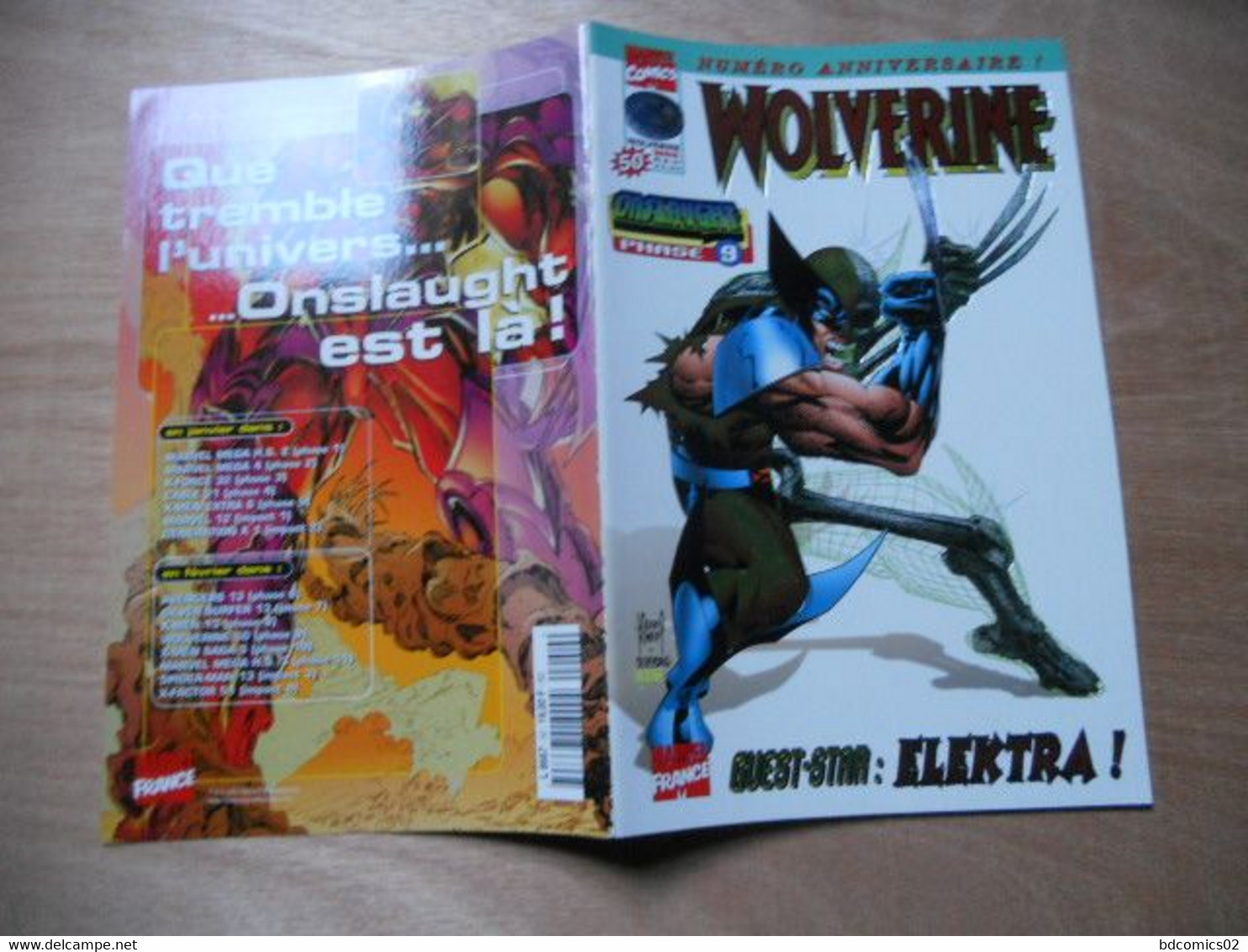 Wolverine N°50  Numero Anniversaire  Onslaught Phase 9 Elektra Marvel France  02/1998 TTBE - Sammlungen