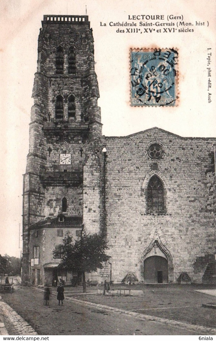 14191 LECTOURE   La Cathédrale Saint Gervais  (XIIe XVe Et XVIe S )    (Recto-verso) 32 - Lectoure