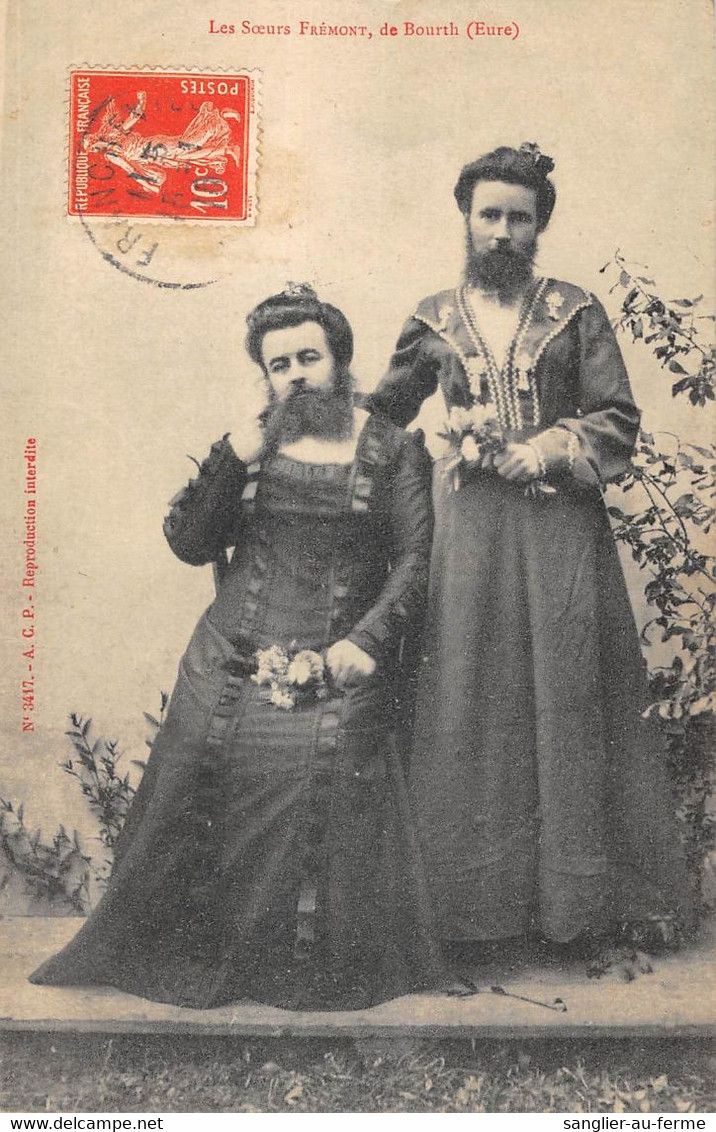 CPA 27 LES SOEURS FREMONT DE BOURTH EURE FEMMES A BARBE - Sonstige & Ohne Zuordnung