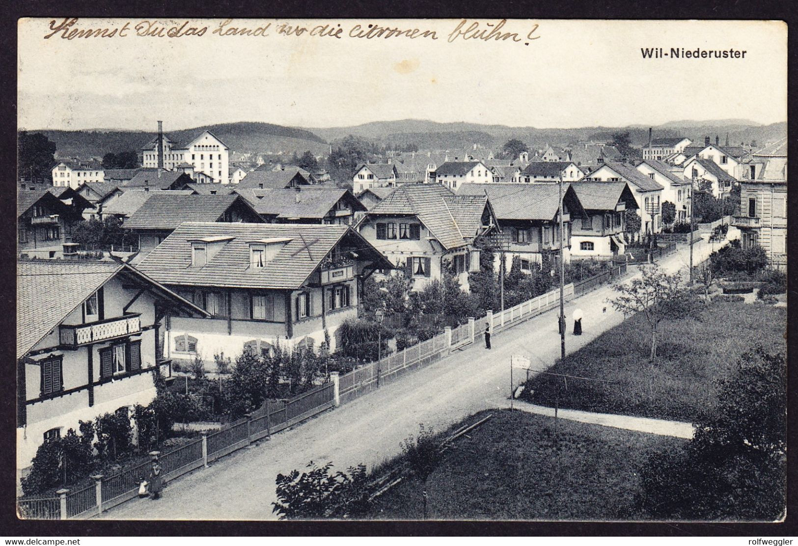1911 Gelaufene AK Aus Wil-Niederuster Nach Frankreich. - Laufen-Uhwiesen 