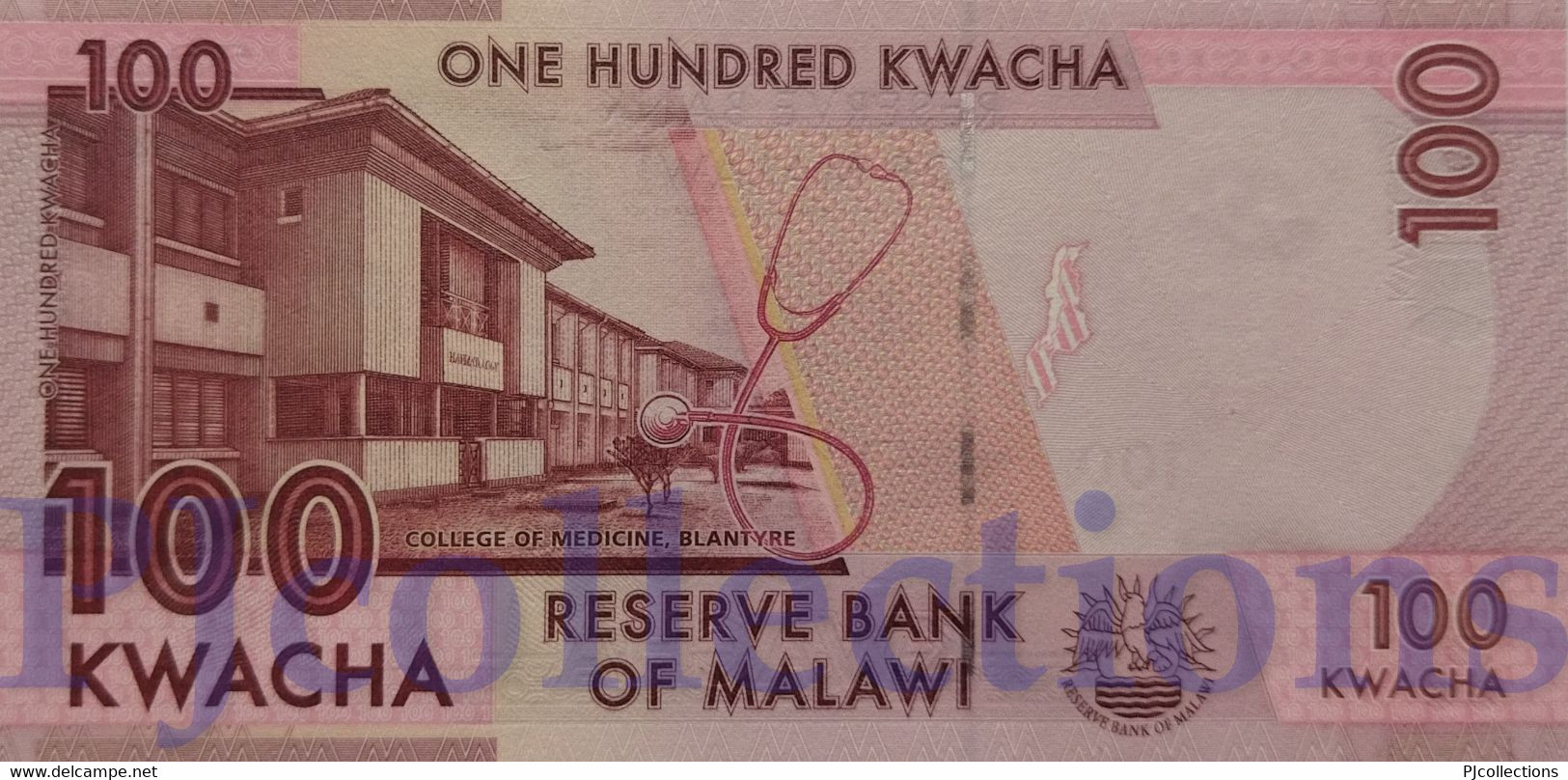 MALAWI 100 KWACHA 2016 PICK 65b UNC - Malawi