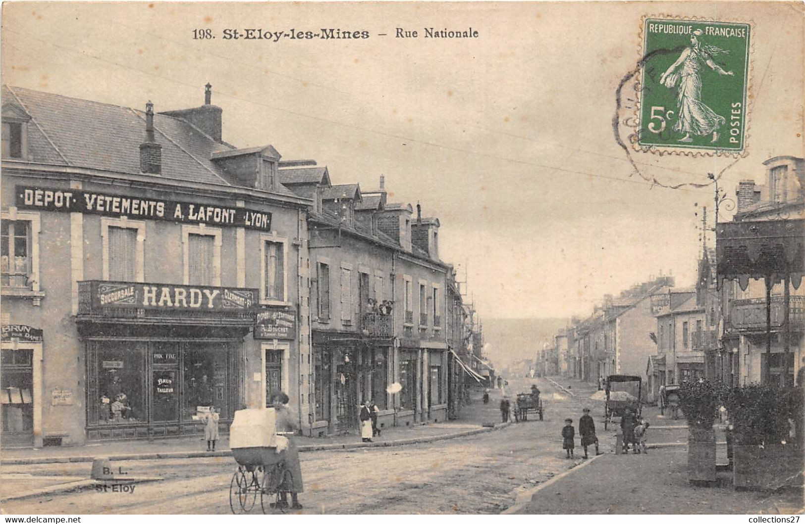 63-SAINT-ELOY-LES-MINES- RUE NATIONALE - Saint Eloy Les Mines
