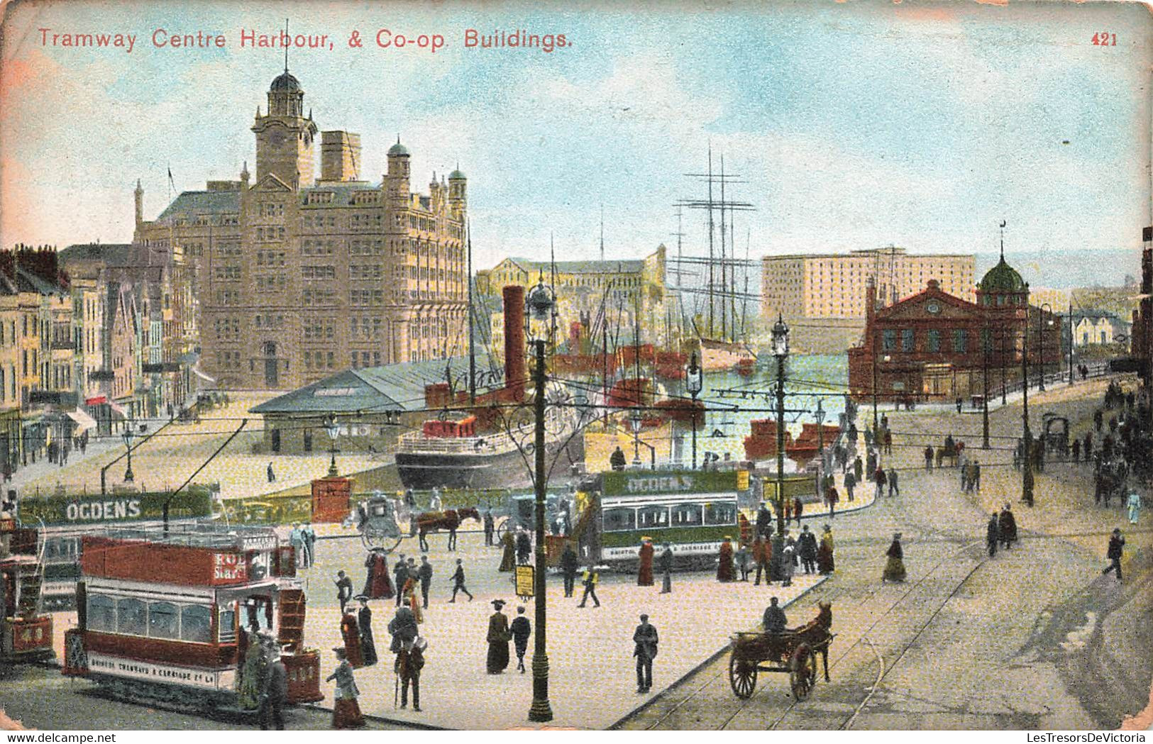 CPA Tramway Centre Harbour & Co-Op Buildings Bristol - Bristol