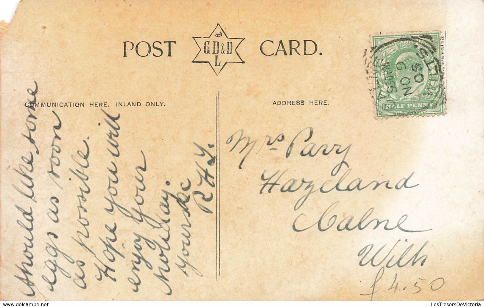 CPA Tramway  - Star Post Cards - Coin Droit Haut Dechiré Voir Scan - Tramways