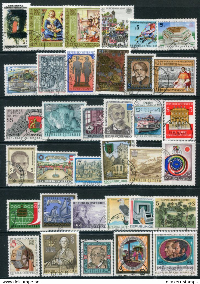 AUSTRIA 1987 Complete Issues Used.  Michel 1873-1908, Block 9 - Used Stamps