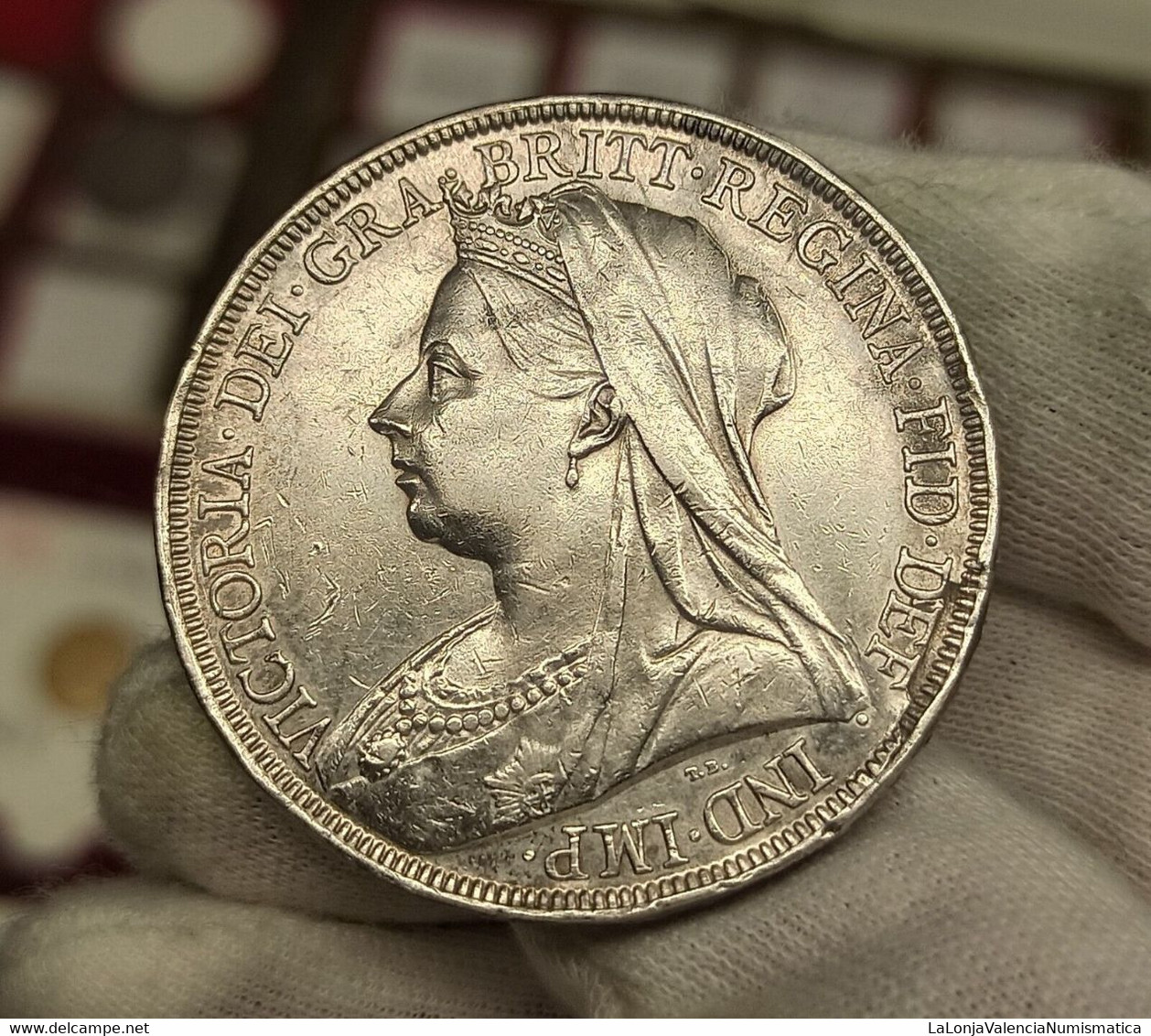 Great Britain Gran Bretaña 1 Crown Victoria 1894 Km 783 Plata - Sonstige & Ohne Zuordnung