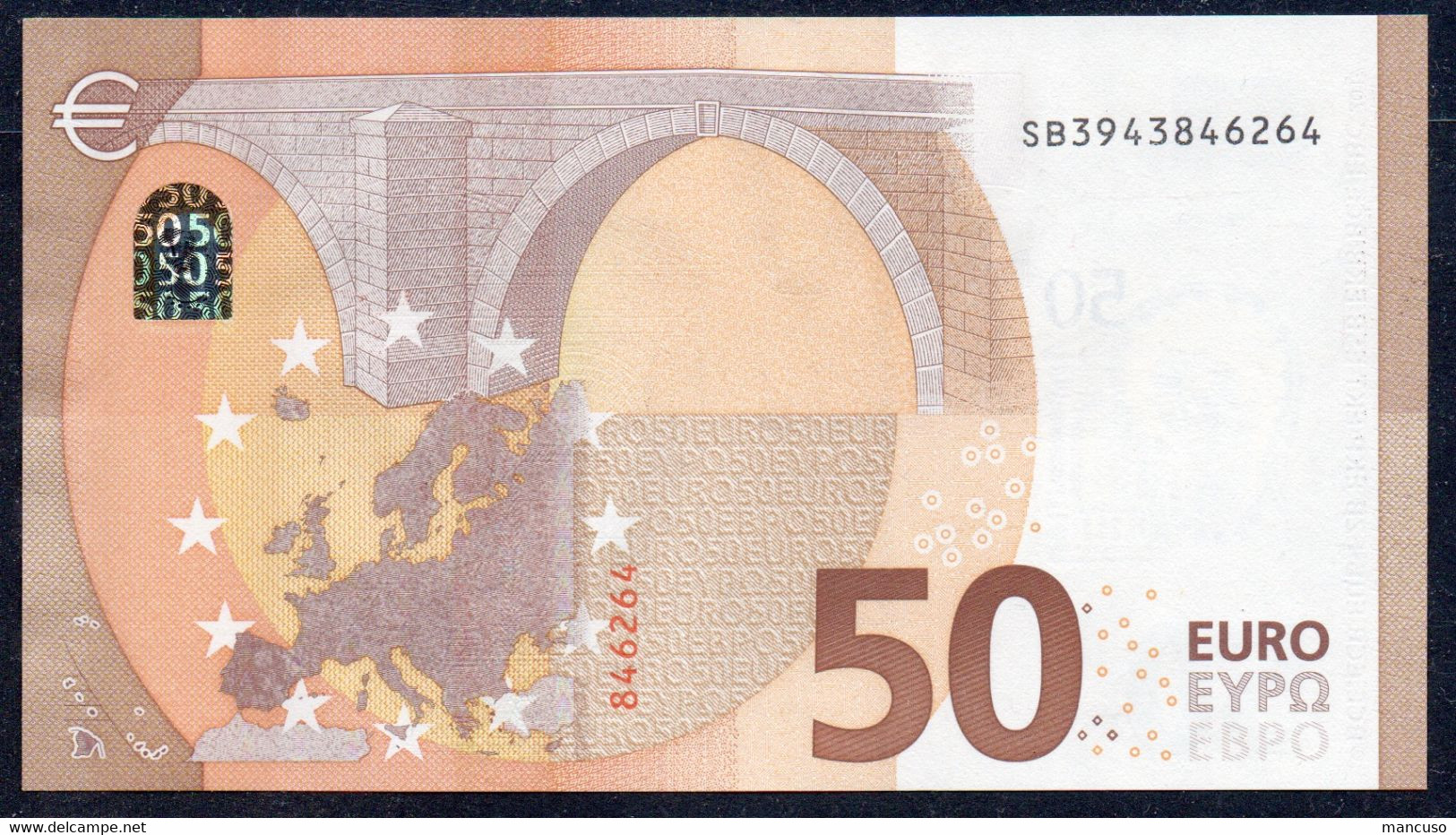 50 EURO ITALY  LAGARDE S049 SB  Ch  "94"  UNC - 50 Euro