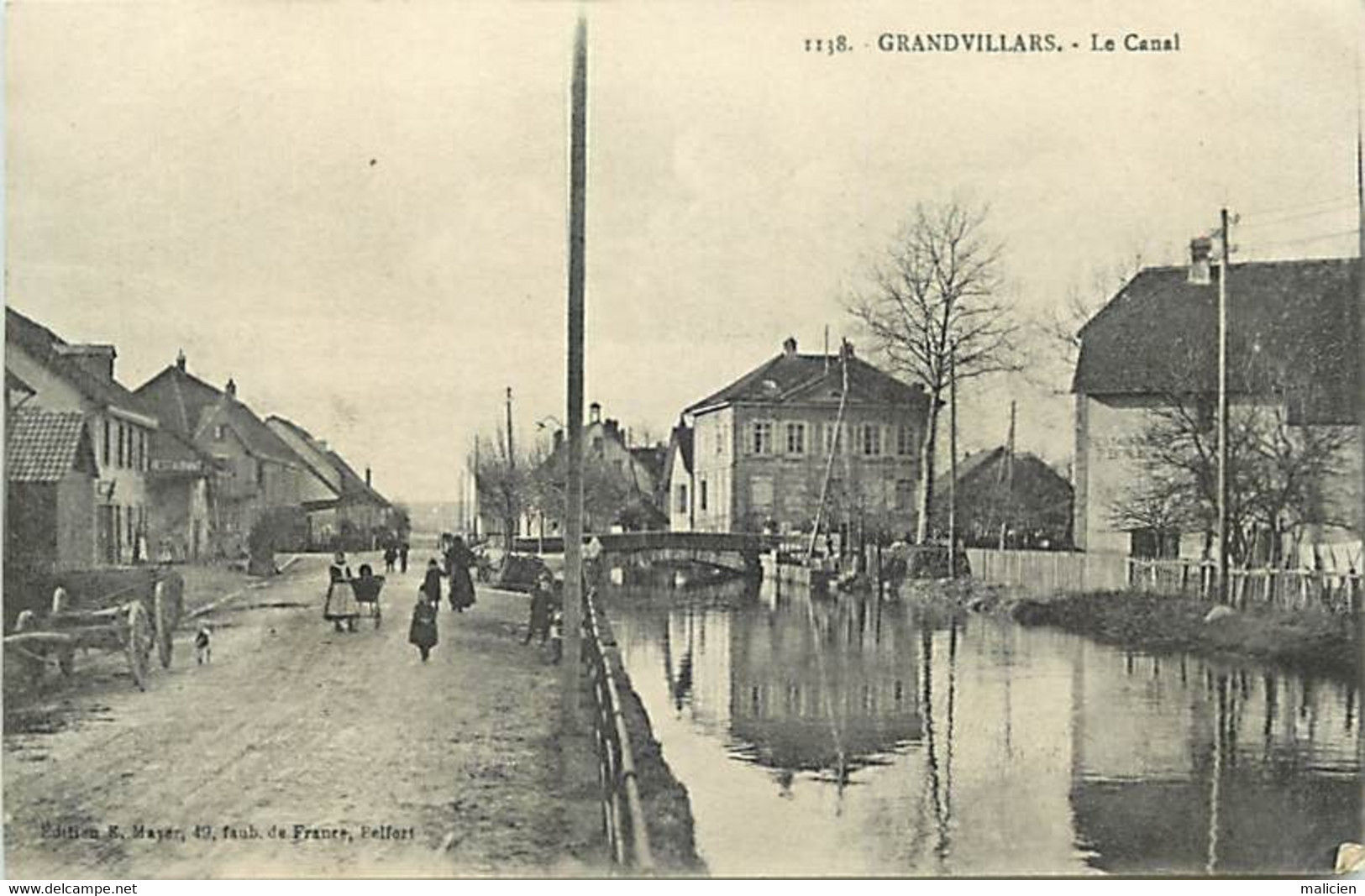 - Dpts Div.-ref-BF155- Territoire De Belfort - Grandvillars - Le Canal - Canaux - Restaurant Berlin - - Grandvillars