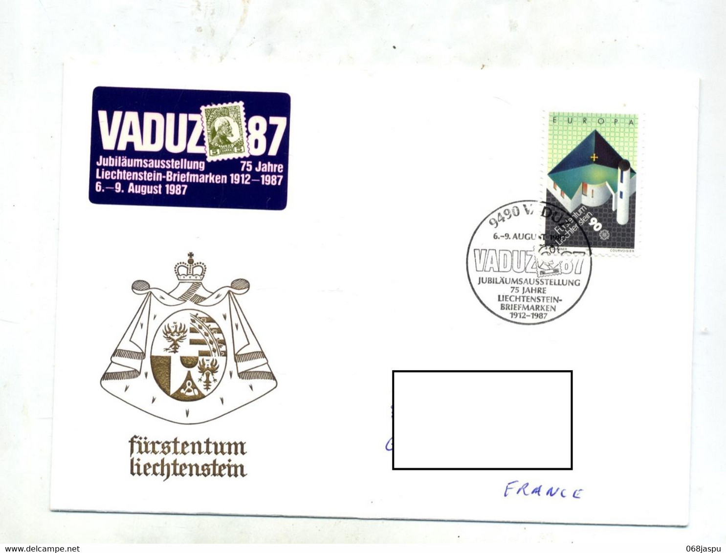 Lettre Cachet Vaduz Exposition - Maschinenstempel (EMA)