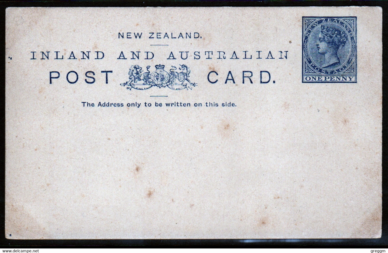 New Zealand Queen Victoria Ready Printed Postcard For Use Between New Zealand And Australia - Entiers Postaux