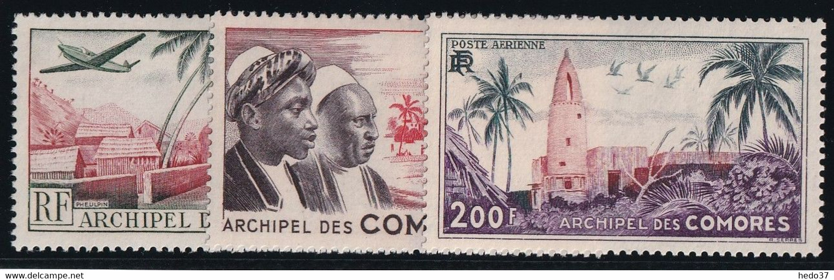 Comores Poste Aérienne N°1/3 - Neuf * Avec Charnière - TB - Luftpost