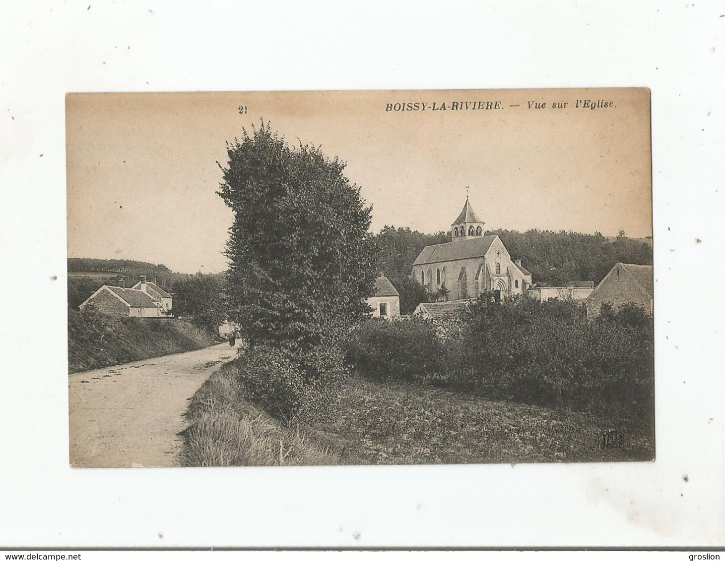 BOISSY LA RIVIERE 21 VUE SUR L'EGLISE 1922 - Boissy-la-Rivière