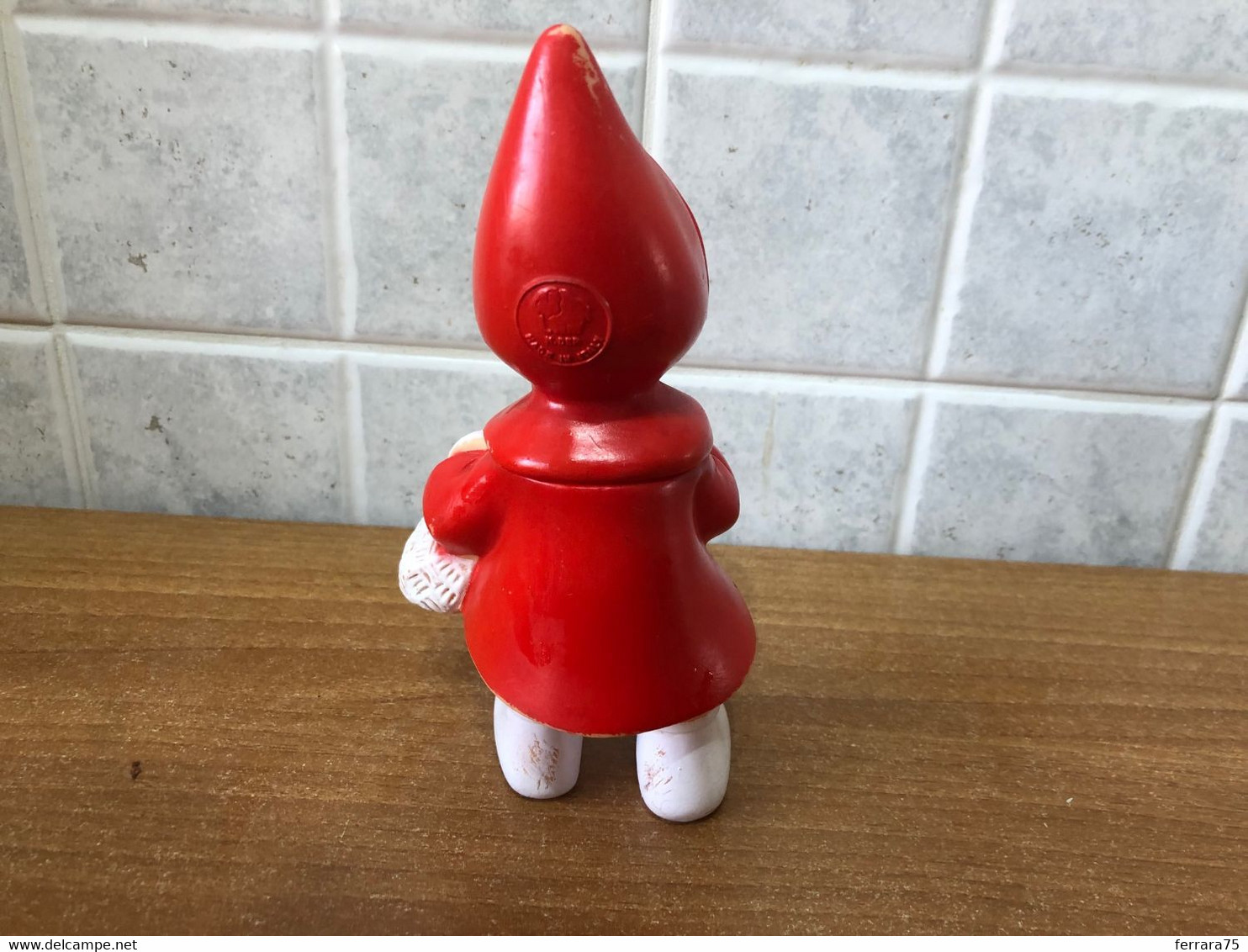 Raro pupazzo gomma Cappuccetto Rosso Ledra Plastic Walt Disney anni 60