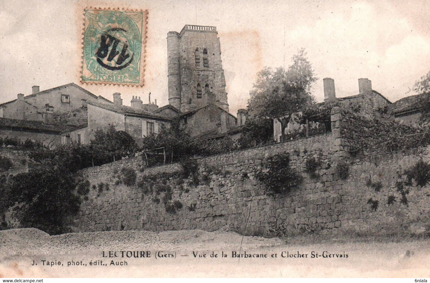 14184  LECTOURE  Vue De La Barbacane Et Clocher  Saint Gervais           (Recto-verso) 32 - Lectoure