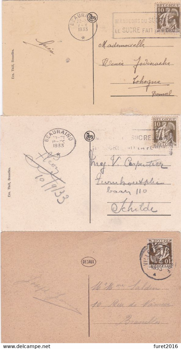 Lot 9 Documents Timbres CERES - 1932 Cérès Et Mercure