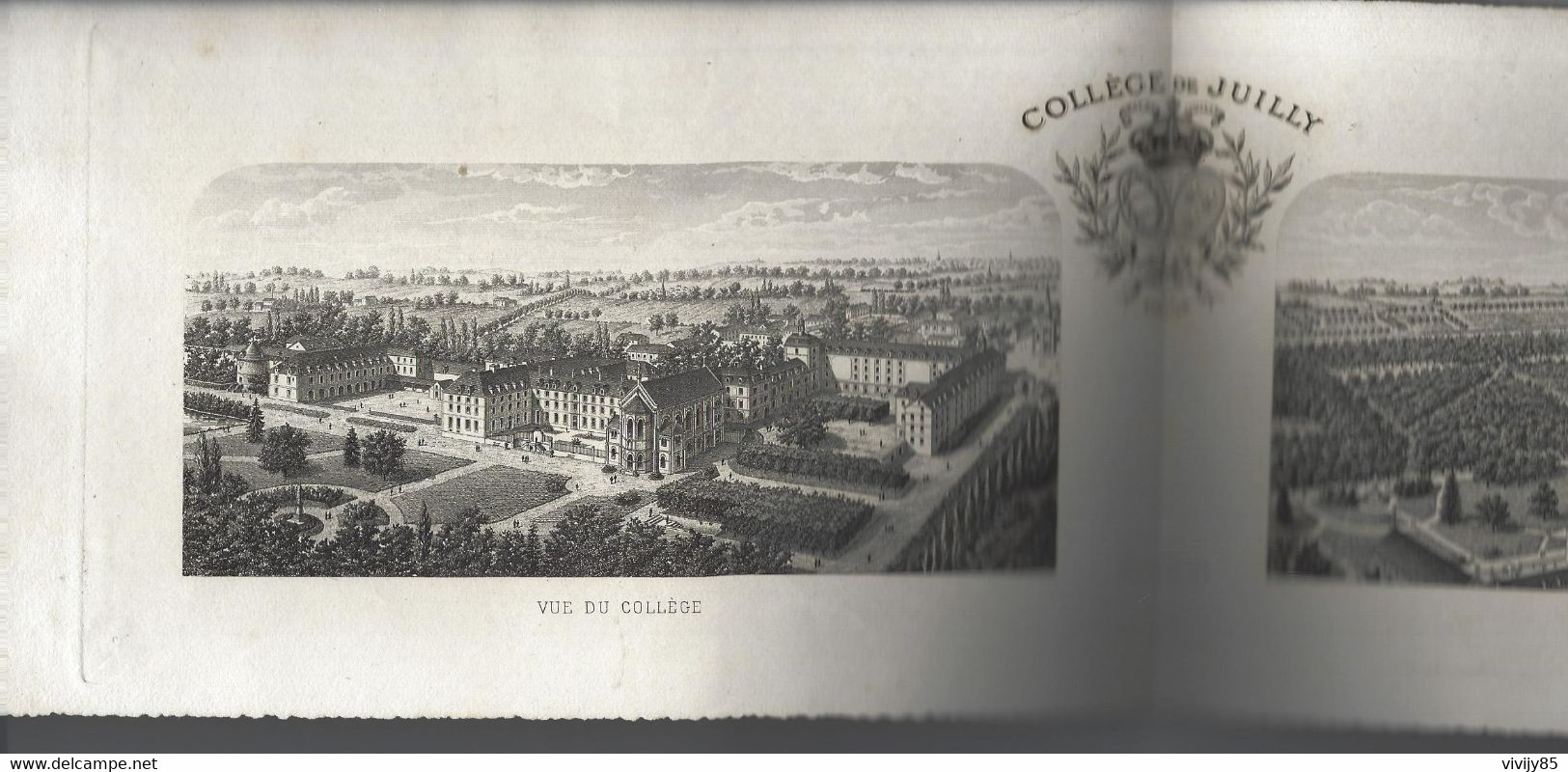 77 - JUILLY - Bulletin N° 12 du Collège avec gravure 45.2 cm x 14 - 64 pages