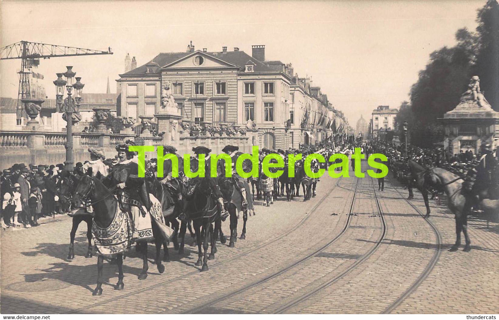 CPA CARTE DE PHOTO BRUXELLES NOTRE DAME DE LA PAIX 1921 FETE PROCESSION CORTEGE - Fêtes, événements