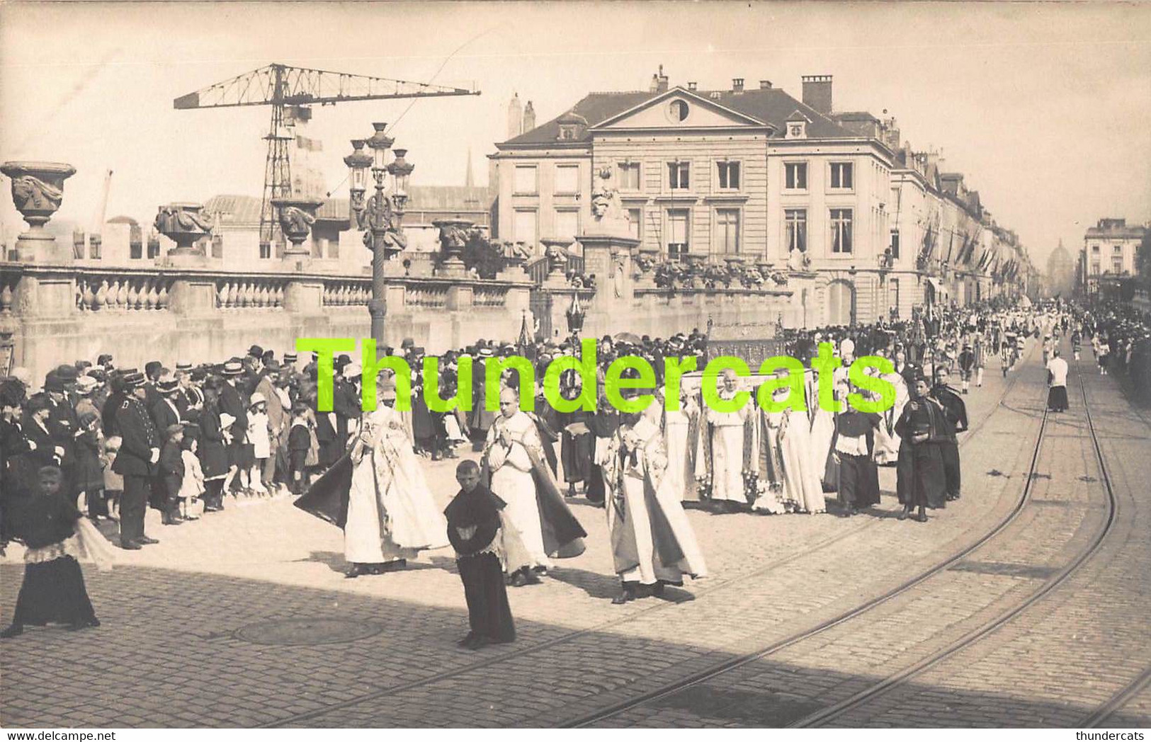 CPA CARTE DE PHOTO BRUXELLES NOTRE DAME DE LA PAIX 1921 FETE PROCESSION CORTEGE - Fêtes, événements